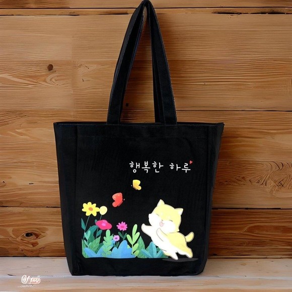Women Large Tote Bag Kawaii Shiba Inu Korean Kpop Bag - Picture 2 of 5